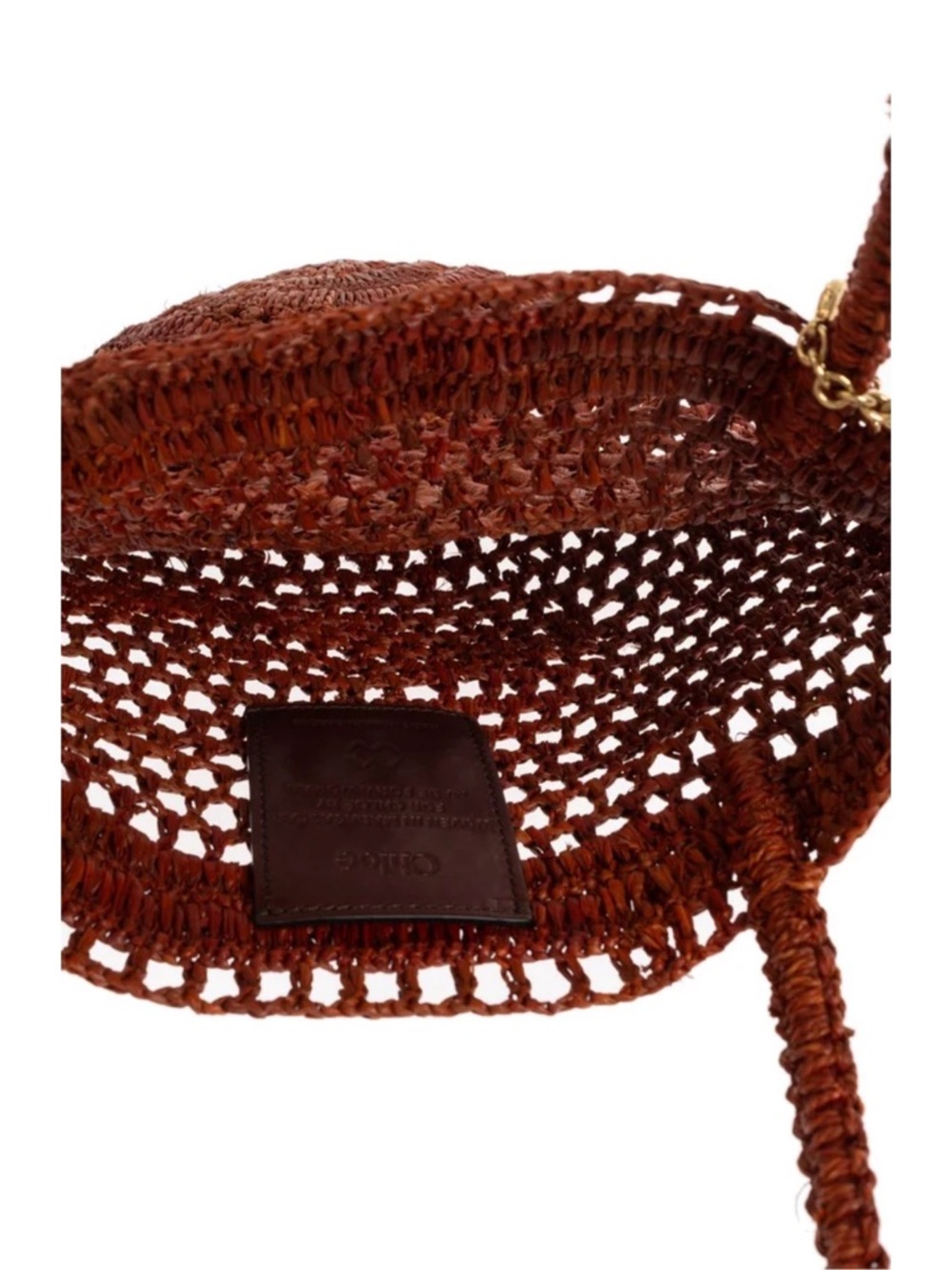 Chloé small summer banana raffia Tote with Gold Charm - Picture 4 of 5